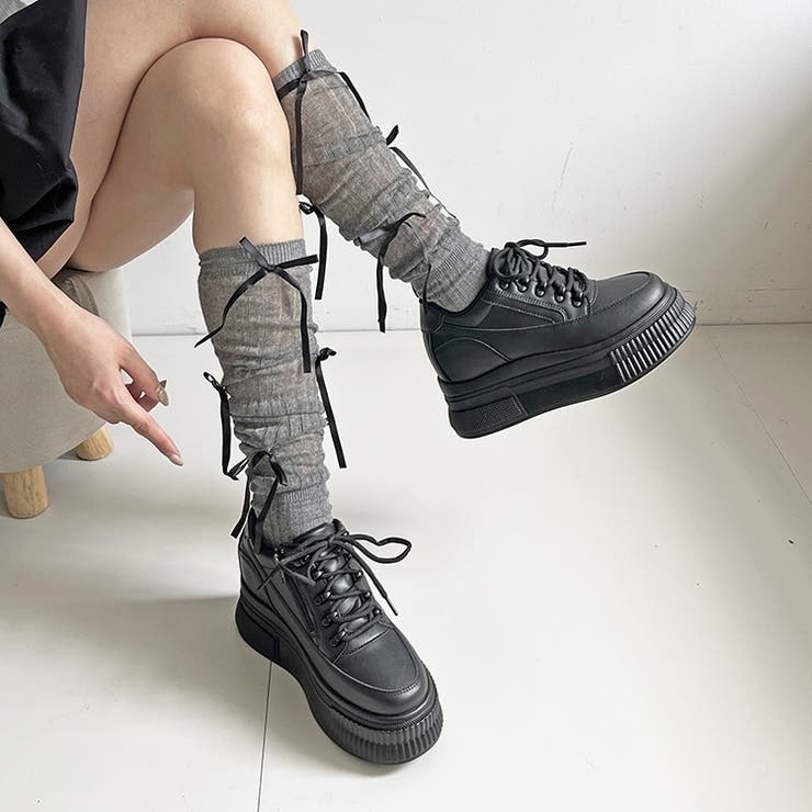 厚底 プラットフォーム インヒール サイドジップ スニーカー5951 | Shoes in Closet | 詳細画像10 