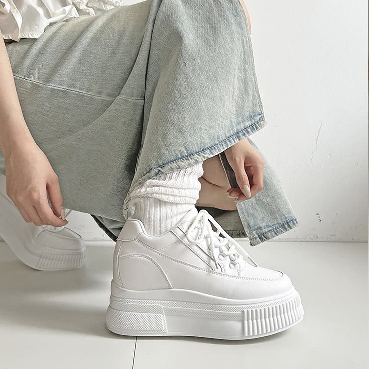 厚底 プラットフォーム インヒール サイドジップ スニーカー5951 | Shoes in Closet | 詳細画像7 