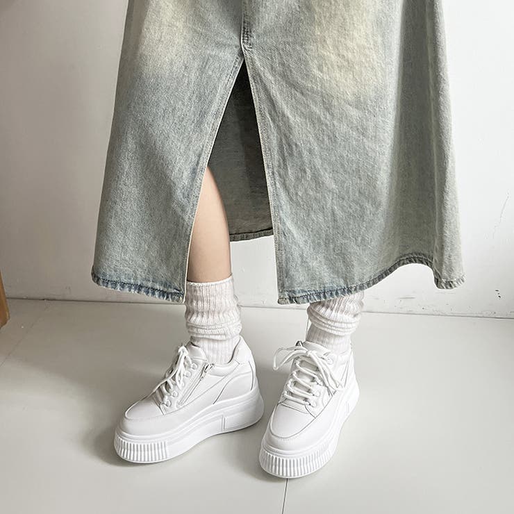 厚底 プラットフォーム インヒール サイドジップ スニーカー5951 | Shoes in Closet | 詳細画像5 