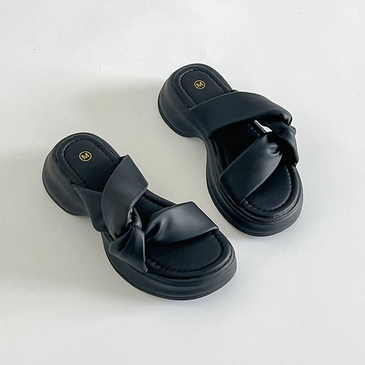 厚底 サイド クロスベルト やわらか ミュール サンダル 5995 | Shoes in Closet | 詳細画像17 