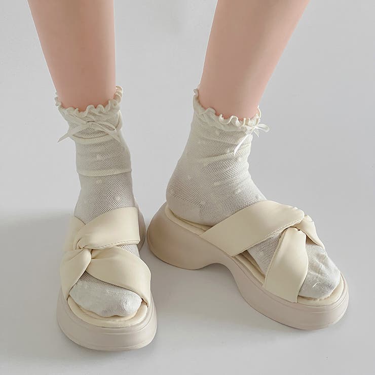 厚底 サイド クロスベルト やわらか ミュール サンダル 5995 | Shoes in Closet | 詳細画像8 