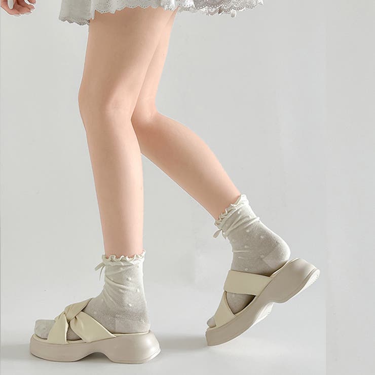 厚底 サイド クロスベルト やわらか ミュール サンダル 5995 | Shoes in Closet | 詳細画像6 