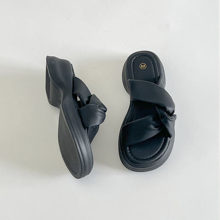 厚底 サイド クロスベルト やわらか ミュール サンダル 5995 | Shoes in Closet | 詳細画像19 