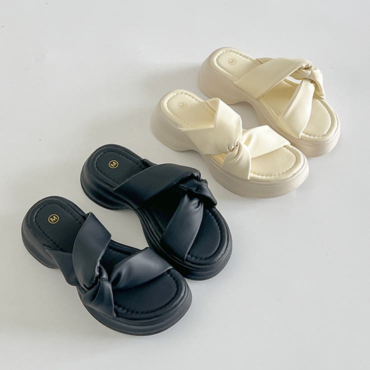 厚底 サイド クロスベルト やわらか ミュール サンダル 5995 | Shoes in Closet | 詳細画像20 