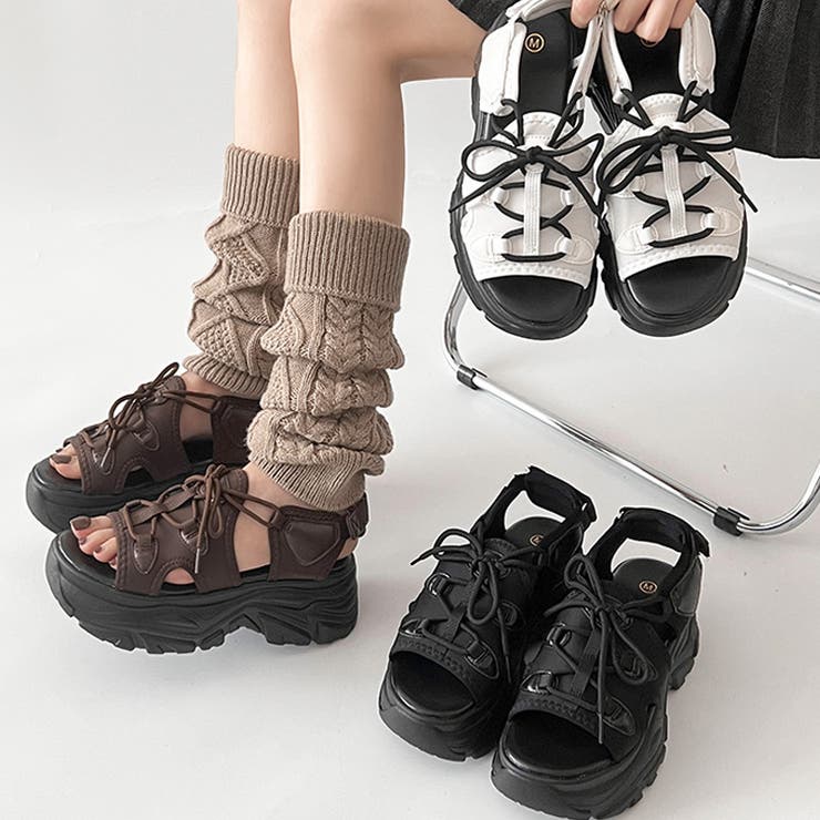 厚底 バルキー スニーカーソール  スポーツサンダル 6357 | Shoes in Closet | 詳細画像2 