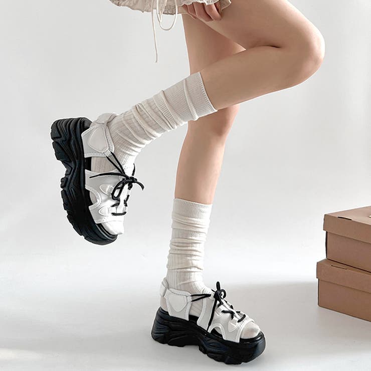 厚底 バルキー スニーカーソール  スポーツサンダル 6357 | Shoes in Closet | 詳細画像13 