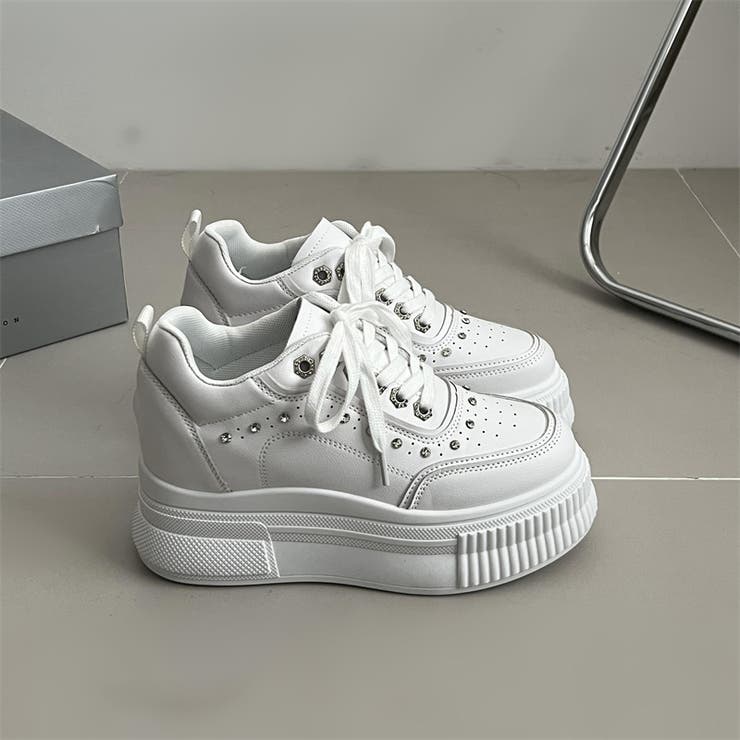 厚底 インヒール入り  ビジューパーツ スニーカー 6434 | Shoes in Closet | 詳細画像7 