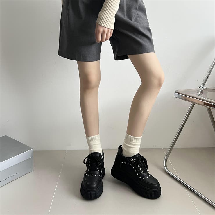 厚底 インヒール入り  ビジューパーツ スニーカー 6434 | Shoes in Closet | 詳細画像11 