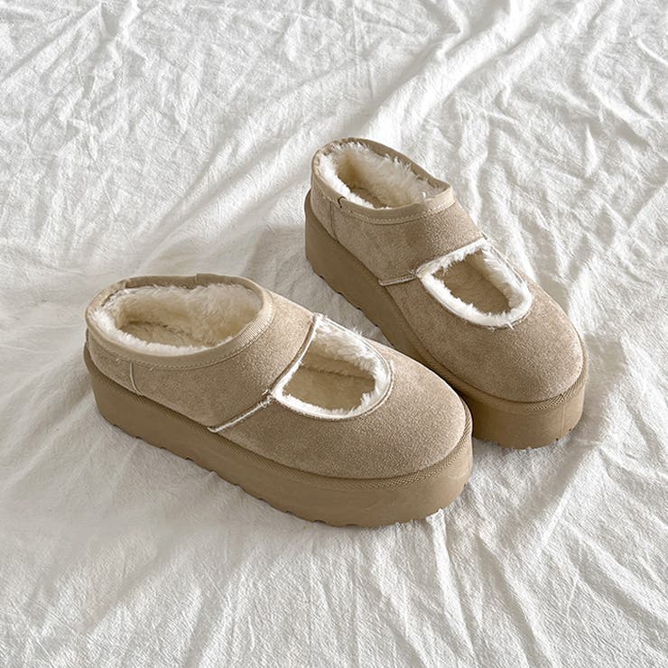 軽量厚底 もこもこファー メリージェーン ムートン スリッポン 6465 | Shoes in Closet | 詳細画像16 