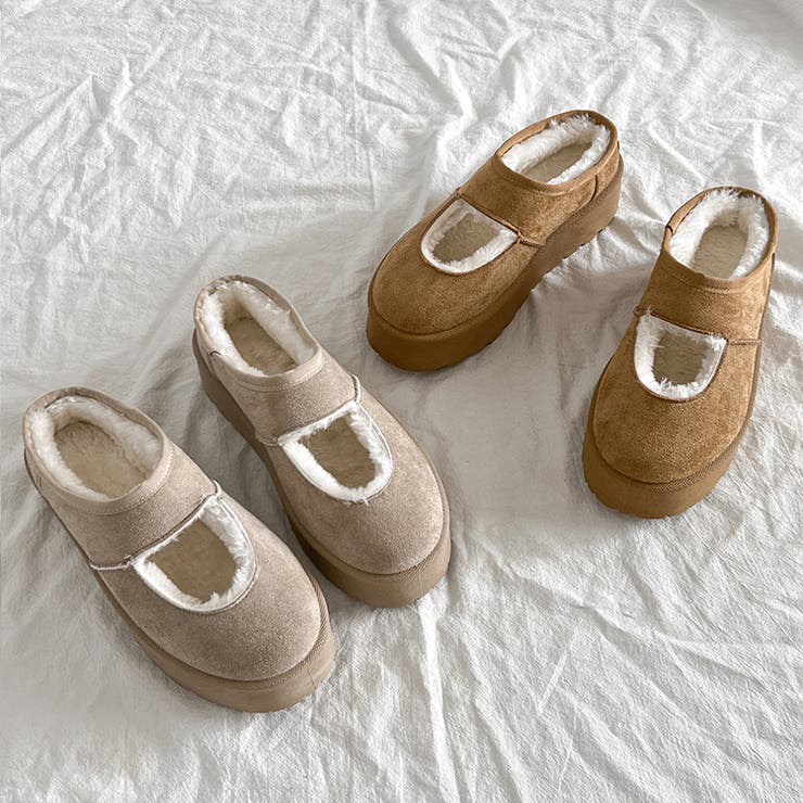 軽量厚底 もこもこファー メリージェーン ムートン スリッポン 6465 | Shoes in Closet | 詳細画像18 