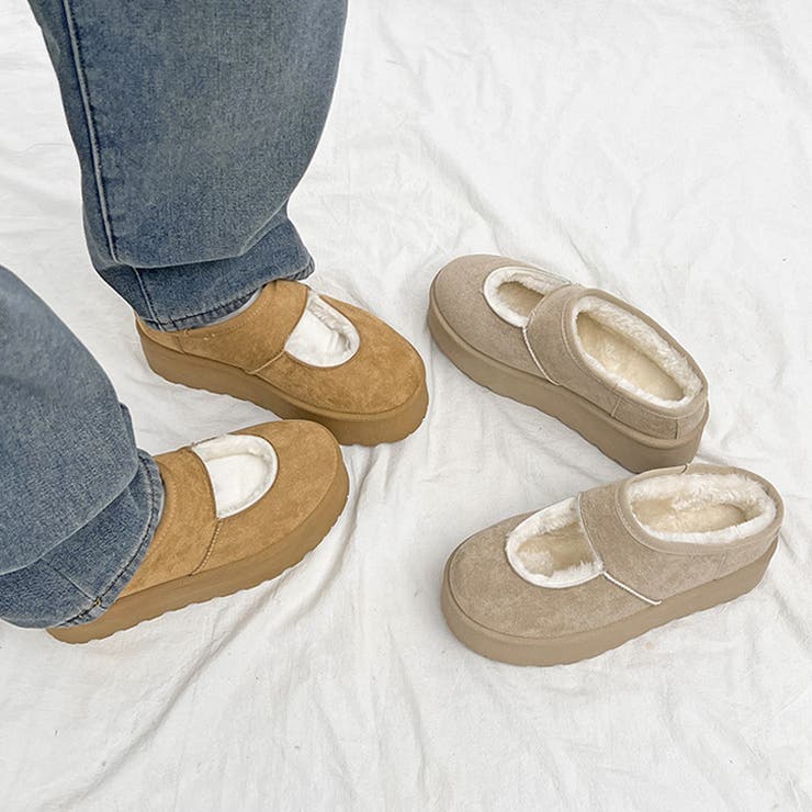 軽量厚底 もこもこファー メリージェーン ムートン スリッポン 6465 | Shoes in Closet | 詳細画像3 