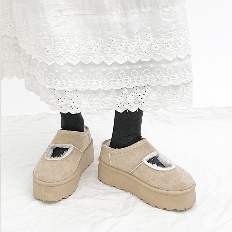 軽量厚底 もこもこファー メリージェーン ムートン スリッポン 6465 | Shoes in Closet | 詳細画像13 