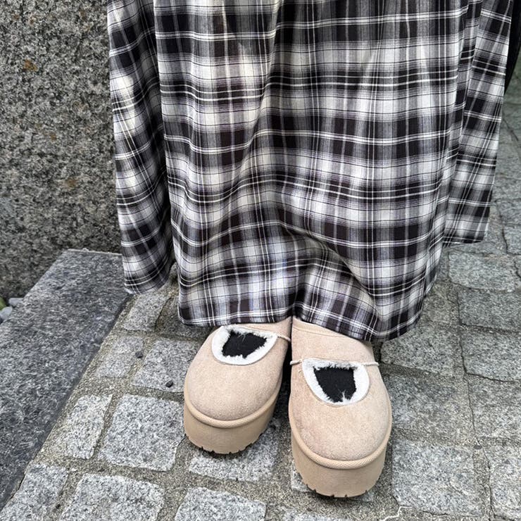 軽量厚底 もこもこファー メリージェーン ムートン スリッポン 6465 | Shoes in Closet | 詳細画像10 