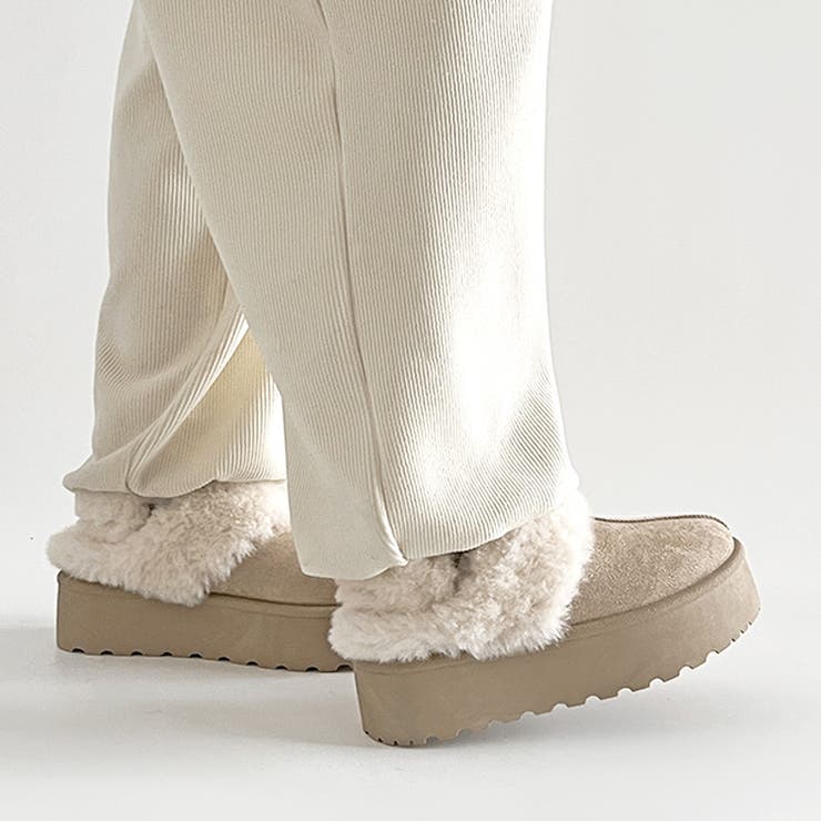 軽量厚底 2WAY ファーベルト付 ボア ムートン サボ スリッポン 6495 | Shoes in Closet | 詳細画像10 