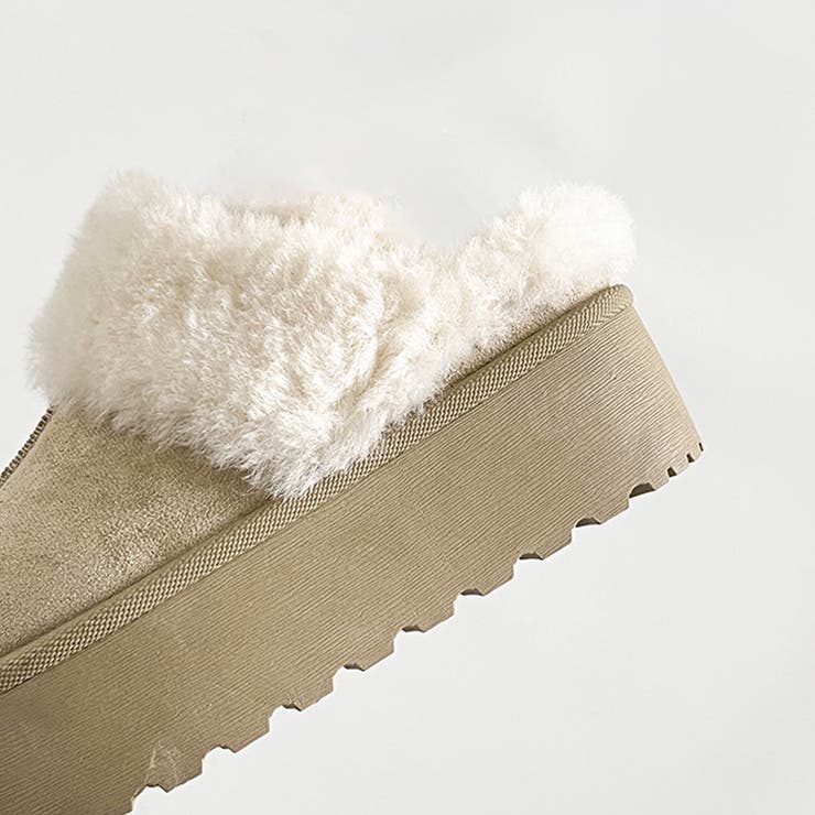 軽量厚底 2WAY ファーベルト付 ボア ムートン サボ スリッポン 6495 | Shoes in Closet | 詳細画像18 