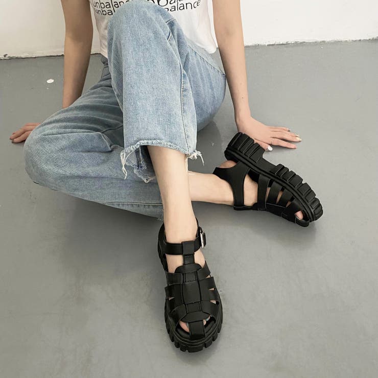 厚底ブロックソール やわらか素材 スポーティー グルカサンダル 6549[品番：MTTS0000757]｜Shoes in  Closet（シューズインクローゼット）のレディースファッション通販｜SHOPLIST（ショップリスト）