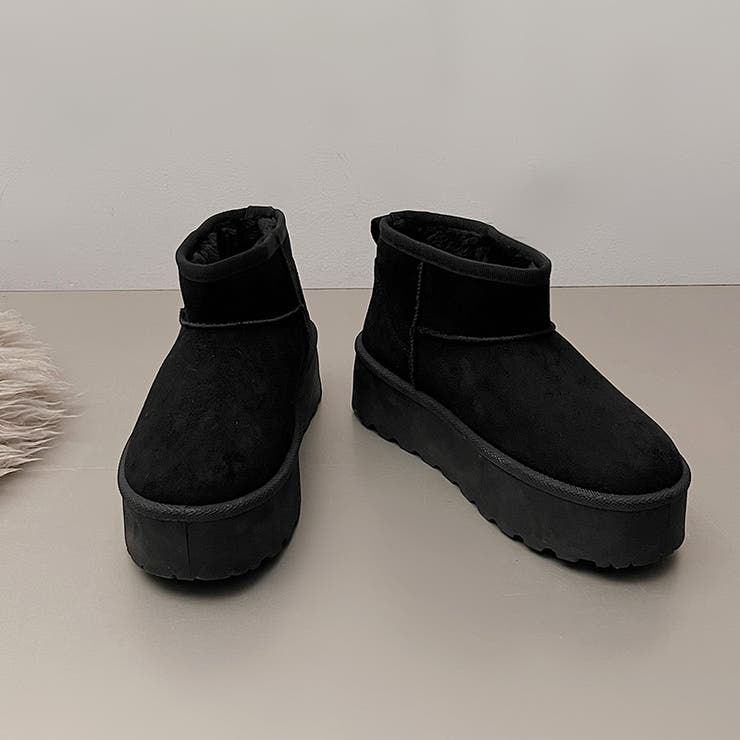 軽量厚底 プラットフォーム プレーン ショート丈 ムートンブーツ 6813 | Shoes in Closet | 詳細画像7 