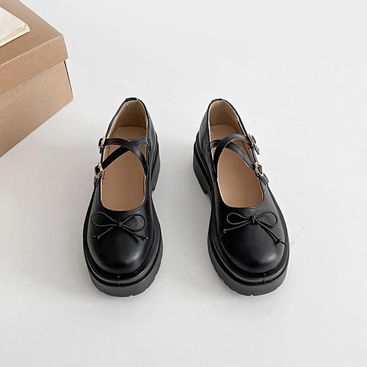 軽量厚底 ダブルソール 2WAYストラップ リボン メリージェーン 6943 | Shoes in Closet | 詳細画像6 