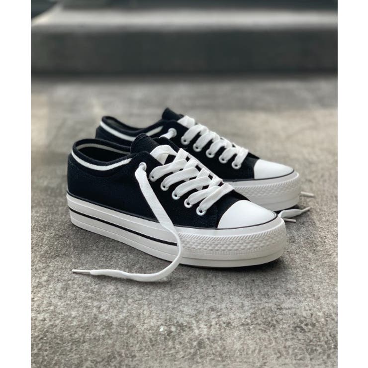 リブアクセント厚底レースアップスニーカー 7460[品番：MTTS0000545