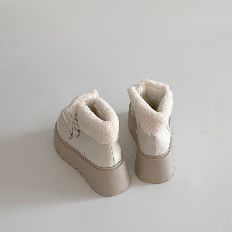 厚底 プラットフォーム レースアップ ボア ムートン ブーツ 840 | Shoes in Closet | 詳細画像13 