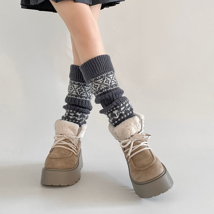 厚底 プラットフォーム レースアップ ボア ムートン ブーツ 840 | Shoes in Closet | 詳細画像16 