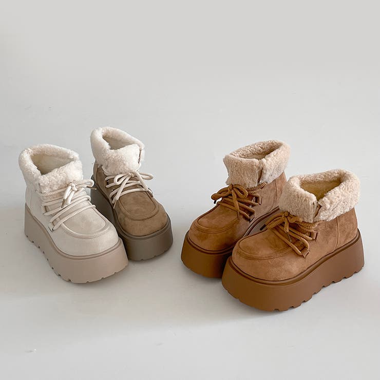 厚底 プラットフォーム レースアップ ボア ムートン ブーツ 840 | Shoes in Closet | 詳細画像20 