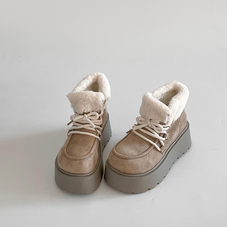 厚底 プラットフォーム レースアップ ボア ムートン ブーツ 840 | Shoes in Closet | 詳細画像18 