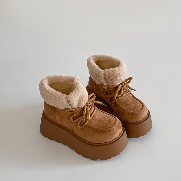 厚底 プラットフォーム レースアップ ボア ムートン ブーツ 840 | Shoes in Closet | 詳細画像6 