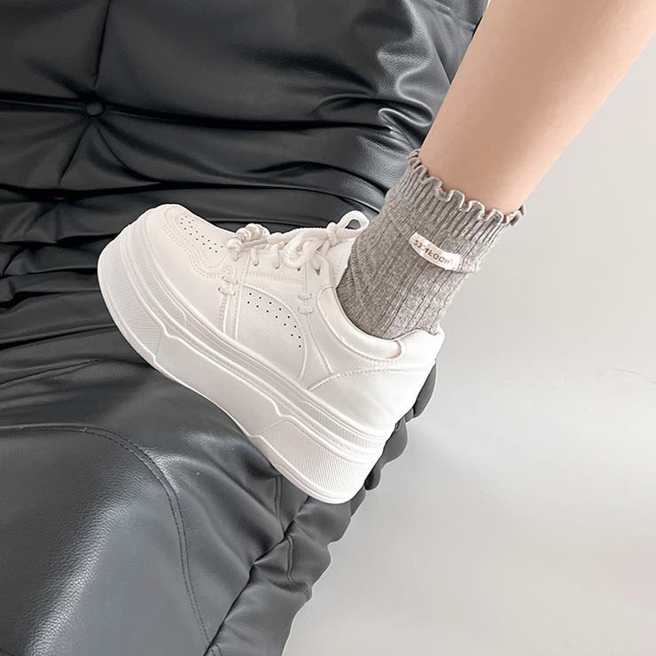 厚底プラットフォーム  パールパーツ付 インヒール スニーカー 949 | Shoes in Closet | 詳細画像9 