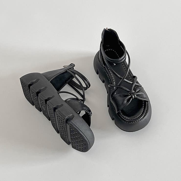 厚底 コードストラップ バックファスナー リボン サンダル 993 | Shoes in Closet | 詳細画像16 