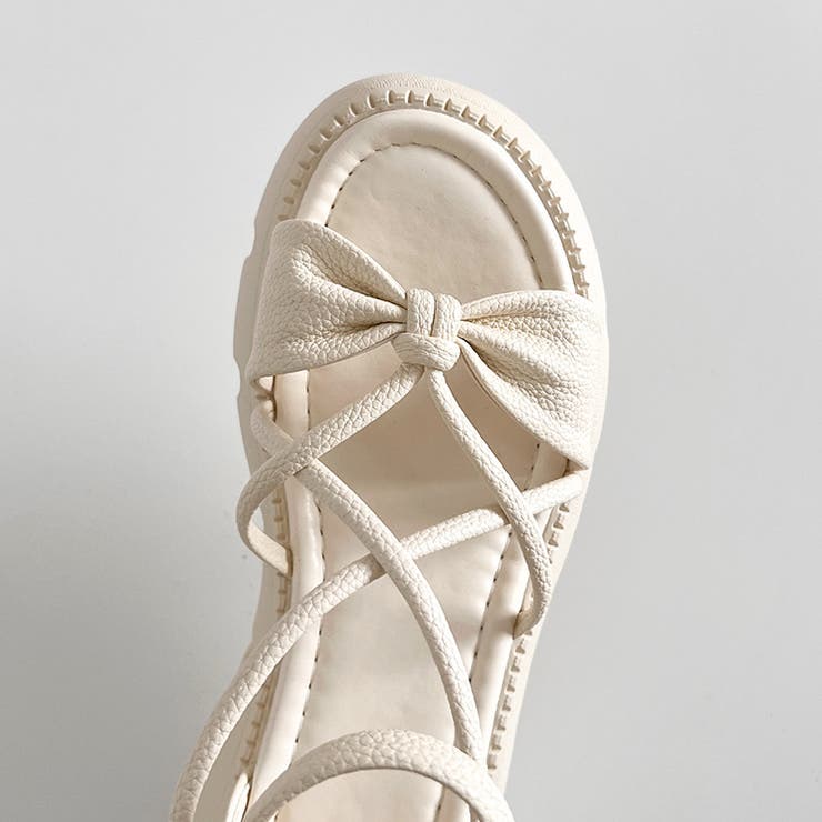 厚底 コードストラップ バックファスナー リボン サンダル 993 | Shoes in Closet | 詳細画像18 
