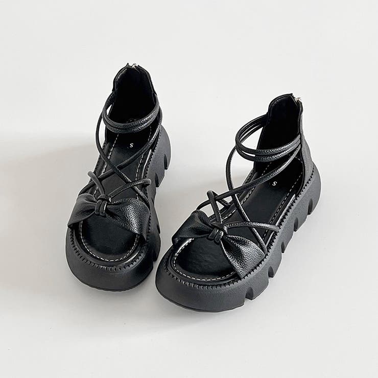 厚底 コードストラップ バックファスナー リボン サンダル 993 | Shoes in Closet | 詳細画像15 