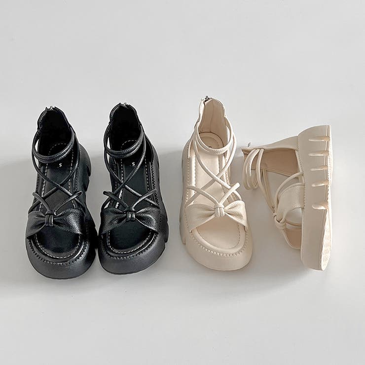 厚底 コードストラップ バックファスナー リボン サンダル 993 | Shoes in Closet | 詳細画像17 