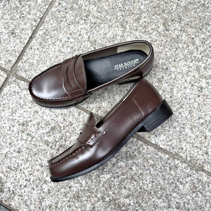 ダークブラウン | スタンダード シンプル コイン ローファー 4158 | Shoes in Closet