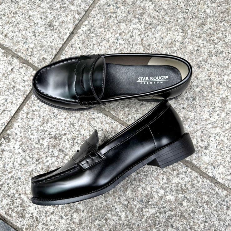 ブラック | スタンダード シンプル コイン ローファー 4158 | Shoes in Closet