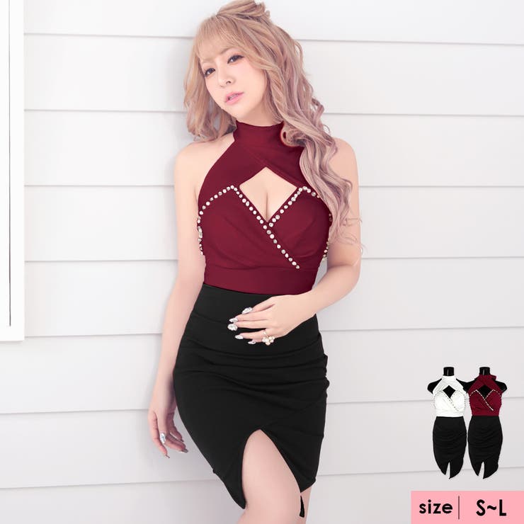 Tikaティカsexy胸あきバイカラーホルターネックミニドレス上品華麗 品番 Mfnd My Minette マイミネット のレディースファッション通販 Shoplist ショップリスト