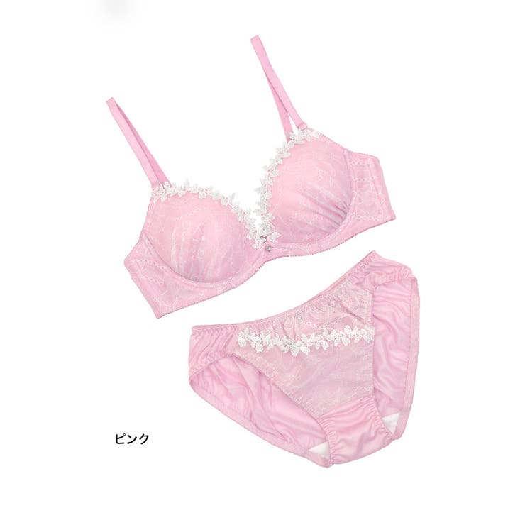 ホワイトフラワーレースブラ＆ショーツセット 勝負下着 ガーリーランジェリー | my minette | 詳細画像6 