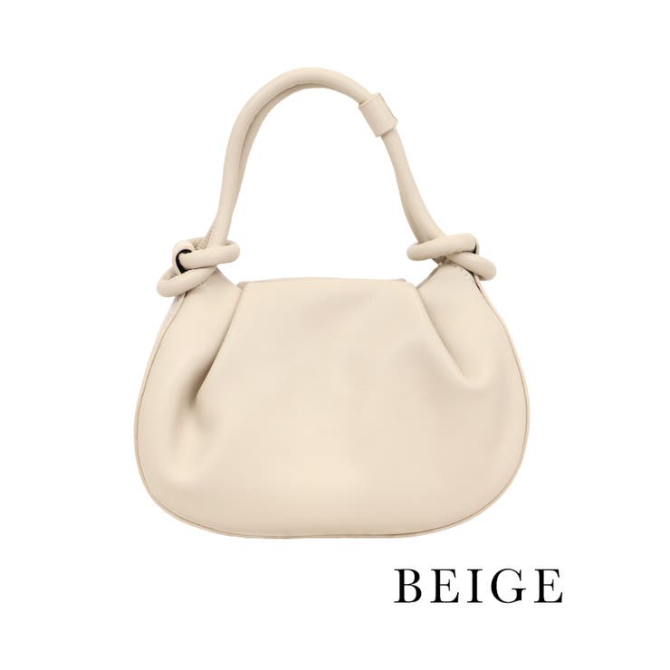 ベージュ | ノットデザイン×2WAYショルダーバッグ パーティードレス小物 ハンドバッグ | Retica