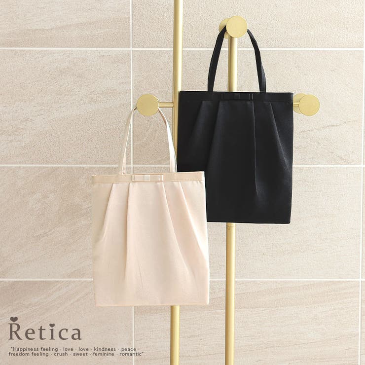 ポイントリボン×タックデザイントートバッグ パーティードレス小物 パーティーバッ… | Retica | 詳細画像1 