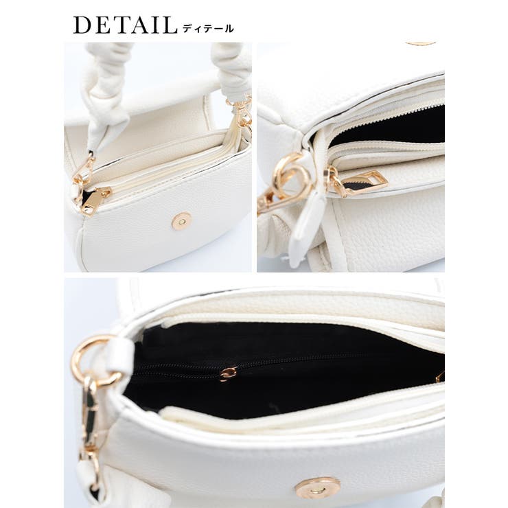 くしゅくしゅハンドル×レザー2WAYバッグ 韓国バッグ ハンドバッグ | Retica | 詳細画像2 