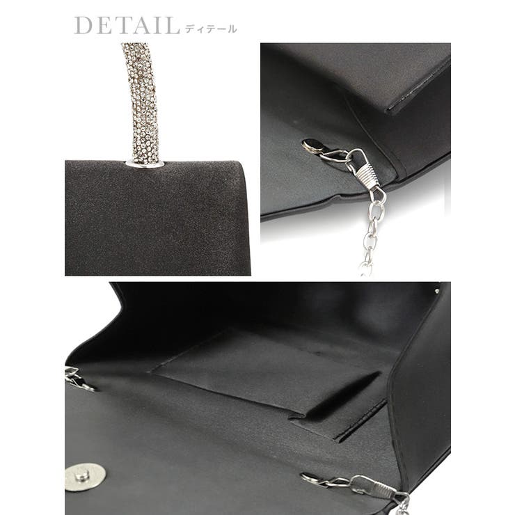 ストーンビジューハンドルスクエア2WAYパーティーバッグ ハンドバッグ | Retica | 詳細画像3 