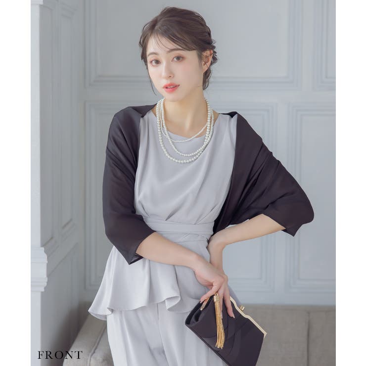 ドルマンシルエットショート丈ボレロ パーティードレス小物 アウター | Retica | 詳細画像2 