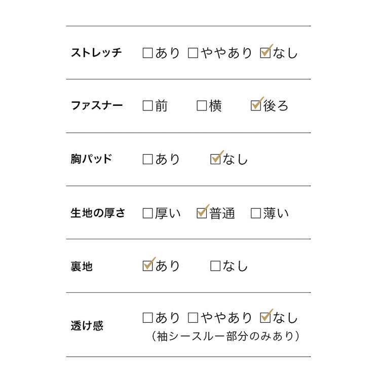 シースルースリーブ総レースストレートミディアムドレス パーティードレス 袖あり | Retica | 詳細画像9 