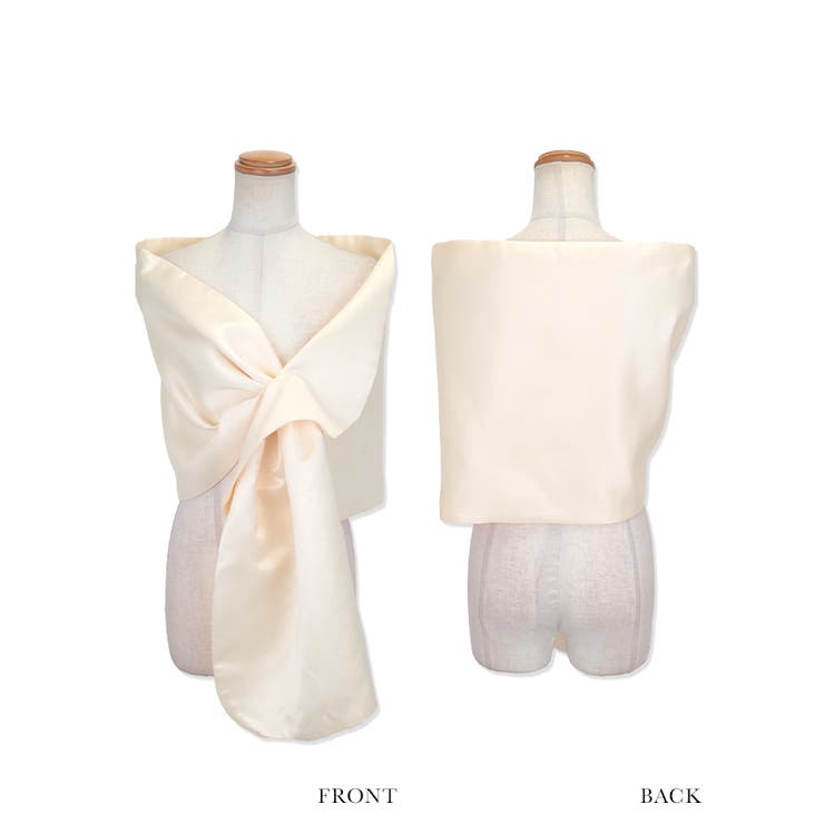 ワンカラーサテンホール付きショール パーティードレス小物 アウター | Retica | 詳細画像3 