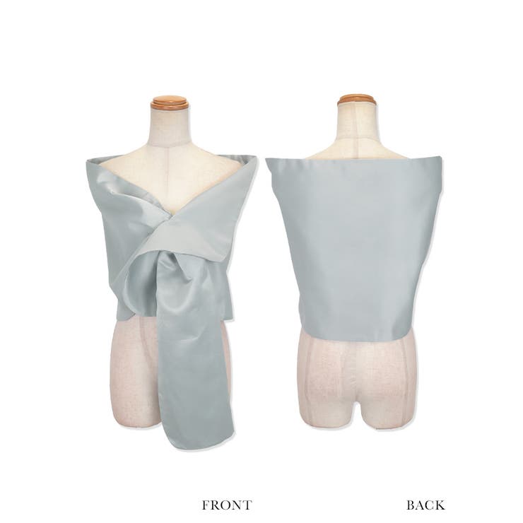 ワンカラーサテンホール付きショール パーティードレス小物 アウター | Retica | 詳細画像4 