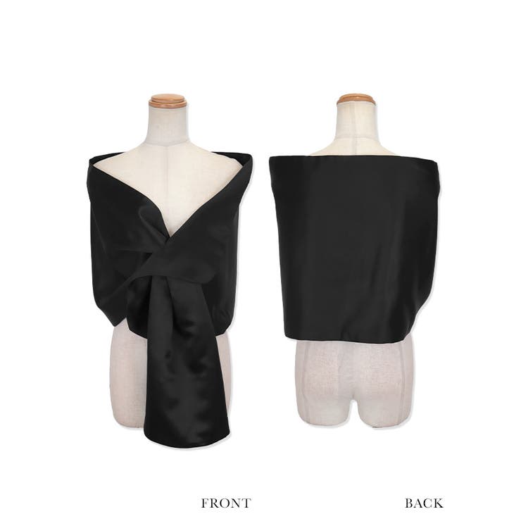 ワンカラーサテンホール付きショール パーティードレス小物 アウター | Retica | 詳細画像7 