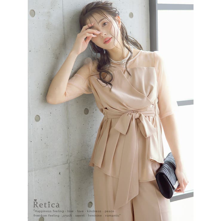 Retica ウエストリボン×ペプラムセットアップパンツドレス パーティードレス | Retica | 詳細画像11 