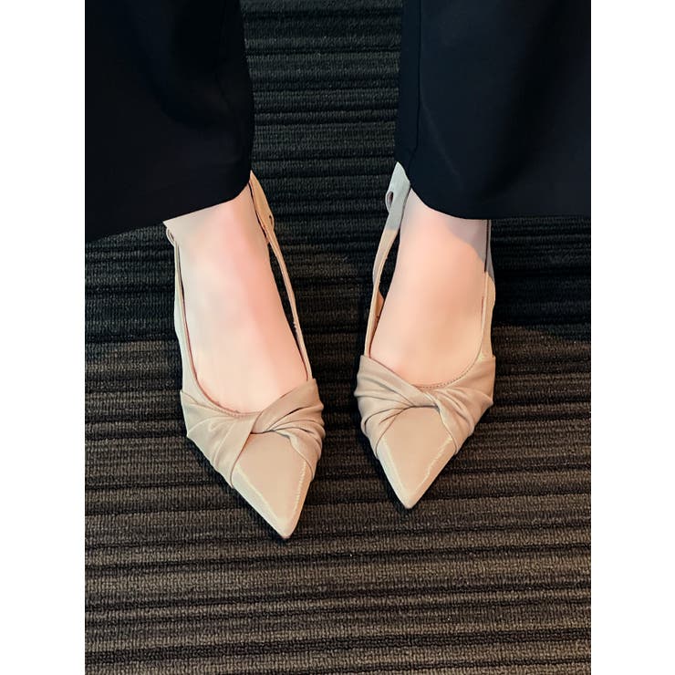 サイドカット×フロントリボンパンプス パーティードレス小物 セレモニーシューズ | Retica | 詳細画像2 