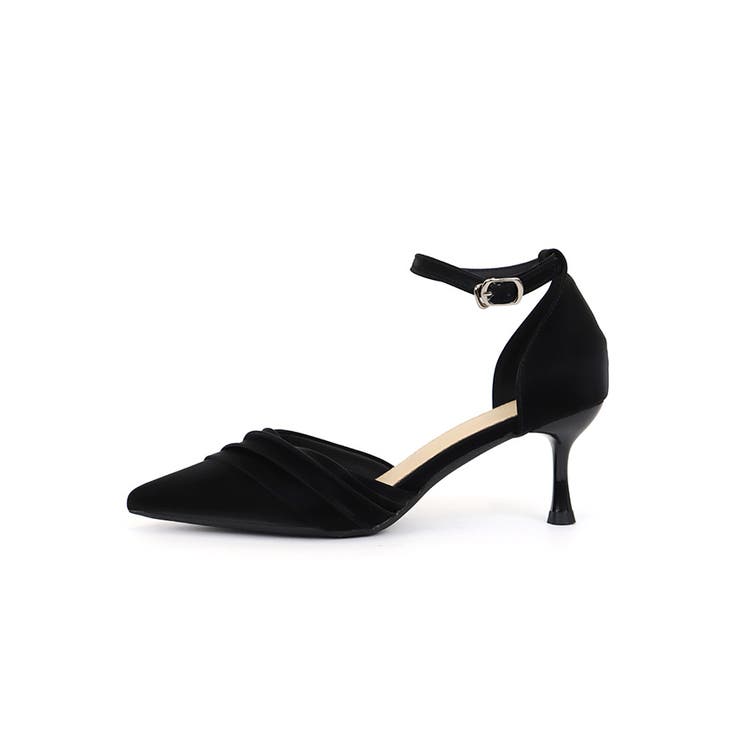 シンプルギャザーデザインアンクルストラップパンプス ポインテッドトゥストラップパ… | Retica | 詳細画像3 