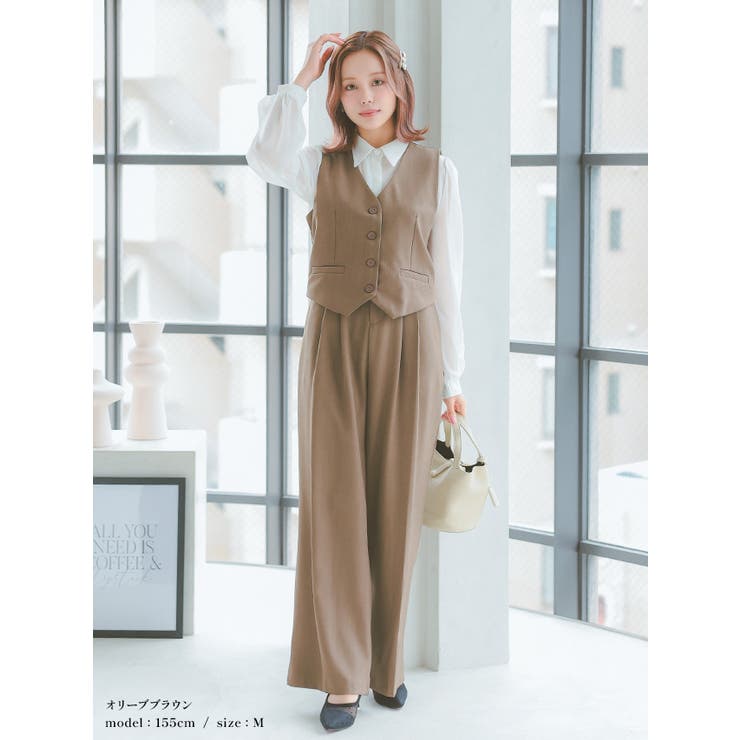 タックワイドパンツ＆ベストセットアップスーツ セレモニースーツ 袖なし | Retica | 詳細画像4 